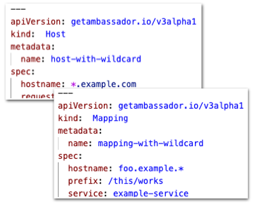 Correctly handle DNS wildcards when associating Hosts and Mappings